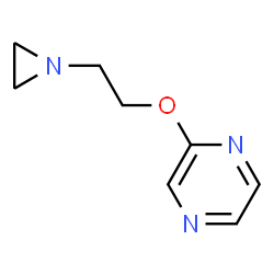 Pyrazine, [2-(1-aziridinyl)ethoxy]- (9CI) structure