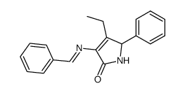 3-benzylideneamino-4-ethyl-5-phenyl-1,5-dihydro-pyrrol-2-one Structure