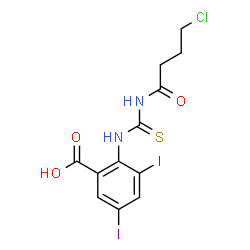 2-[[[(4-CHLORO-1-OXOBUTYL)AMINO]THIOXOMETHYL]AMINO]-3,5-DIIODO-BENZOIC ACID结构式