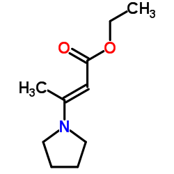 (E)-3-(1-吡咯烷酮)巴豆酸乙酯结构式