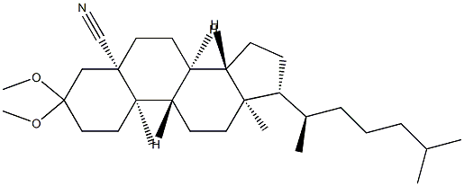 3,3-Dimethoxy-5β-cholestane-5-carbonitrile结构式