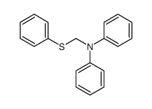 N-phenyl-N-(phenylsulfanylmethyl)aniline Structure