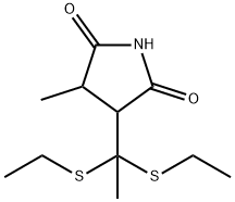 3-[1,1-Bis(ethylthio)ethyl]-4-methyl-2,5-pyrrolidinedione Structure