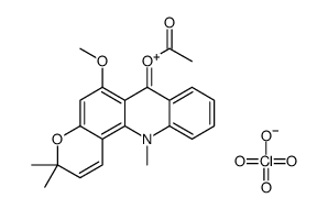 (6-methoxy-3,3,12-trimethylpyrano[2,3-c]acridin-12-ium-7-yl) acetate,perchlorate结构式