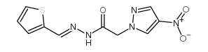 1H-Pyrazole-1-aceticacid,4-nitro-,(2-thienylmethylene)hydrazide(9CI)结构式