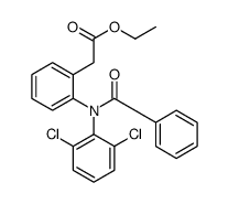 ethyl 2-[2-(N-benzoyl-2,6-dichloroanilino)phenyl]acetate结构式