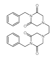 2,6-Piperazinedione, 4,4- (1,2-ethanediyl)bis[1-(phenylmethyl)- Structure