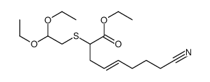 ethyl 8-cyano-2-(2,2-diethoxyethylsulfanyl)oct-4-enoate结构式