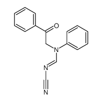 N'-cyano-N-phenacyl-N-phenylmethanimidamide Structure