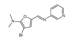 3-Pyridinamine,N-[[4-bromo-5-(dimethylamino)-2-furanyl]methylene]- Structure