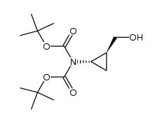 (S,S)-[2-[bis(tert-butoxycarbonyl)amino]cyclopropyl]methanol结构式