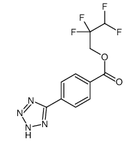 2,2,3,3-tetrafluoropropyl 4-(2H-tetrazol-5-yl)benzoate结构式