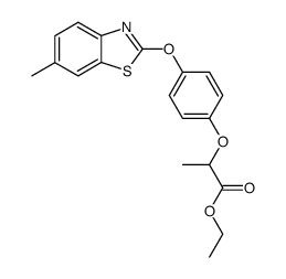 2-[4-(6-methyl-benzothiazol-2-yloxy)-phenoxy]-propionic acid ethyl ester结构式