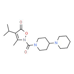 1,4-Bipiperidine,1-[[3-methyl-4-(1-methylethyl)-5-oxo-2(5H)-isoxazolyl]carbonyl]- (9CI) structure