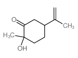 2-hydroxy-2-methyl-5-prop-1-en-2-yl-cyclohexan-1-one structure