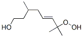 3,7-Dimethyl-7-(hydroperoxy)-5-octene-1-ol structure