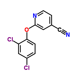 2-(2,4-dichlorophenoxy)pyridine-4-carbonitrile structure