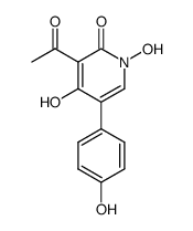 3-acetyl-1,4-dihydroxy-5-(4-hydroxyphenyl)pyridin-2(1H)-one Structure