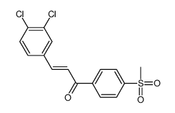 3-(3,4-dichlorophenyl)-1-(4-methylsulfonylphenyl)prop-2-en-1-one Structure