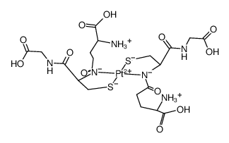 bis(glutathionato)platinum(II) Structure