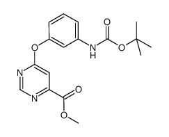 methyl 6-(3-(tert-butoxycarbonylamino)phenoxy)pyrimidine-4-carboxylate Structure