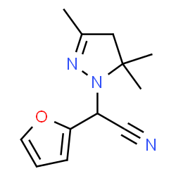 1H-Pyrazole-1-acetonitrile,alpha-2-furanyl-4,5-dihydro-3,5,5-trimethyl-(9CI) structure