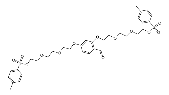 2,4-bis{2-[2-(2-tosyloxyethoxy)ethoxy]ethoxy}benzaldehyde结构式