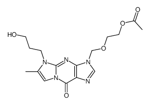 3-[(2-acetoxyethoxy)methyl]-5-(3-hydroxypropyl)-6-methyl-3,9-dihydro-5H-imidazo[1,2-a]purin-9-one Structure