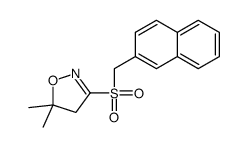 5,5-dimethyl-3-(naphthalen-2-ylmethylsulfonyl)-4H-1,2-oxazole Structure