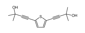 4-[5-(3-hydroxy-3-methylbut-1-ynyl)thiophen-2-yl]-2-methylbut-3-yn-2-ol Structure