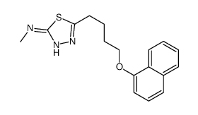 N-methyl-5-(4-naphthalen-1-yloxybutyl)-1,3,4-thiadiazol-2-amine结构式