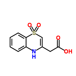 (1,1-Dioxido-4H-1,4-benzothiazin-3-yl)acetic acid Structure