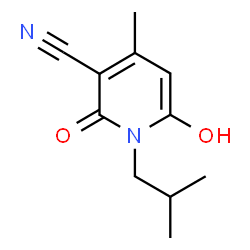 6-Hydroxy-1-isobutyl-4-methyl-2-oxo-1,2-dihydro-pyridine-3-carbonitrile structure