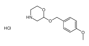 2-[(4-methoxyphenyl)methoxy]morpholine,hydrochloride Structure