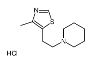 4-methyl-5-(2-piperidin-1-ylethyl)-1,3-thiazole,hydrochloride Structure