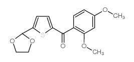 2-(2,4-DIMETHOXYBENZOYL)-5-(1,3-DIOXOLAN-2-YL)THIOPHENE picture