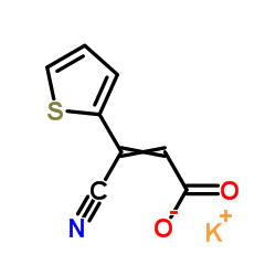 (Z)-3-氰基-3-(噻吩-2-基)丙烯酸钾结构式