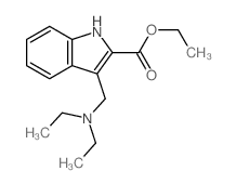 ethyl 3-(diethylaminomethyl)-1H-indole-2-carboxylate结构式