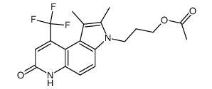 3-(3-Acetoxypropyl)-1,2-dimethyl-9-trifluoromethyl-3,6-dihydro-pyrrolo[3,2-f]quinolin-7-one Structure