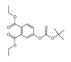 4-tert-butoxycarbonyloxy-phthalic acid diethyl ester Structure