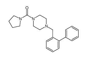 [4-[(2-phenylphenyl)methyl]piperazin-1-yl]-pyrrolidin-1-ylmethanone结构式