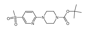 4-(5-methanesulfonylpyridin-2-yl)piperazine-1-carboxylic acid tert-butyl ester Structure