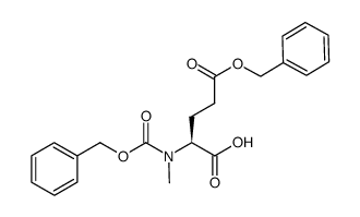 (2S)-2-(methyl{[(phenylmethyl)oxy]carbonyl}amino)-5-oxo-5-[(phenylmethyl)oxy]pentanoic acid Structure