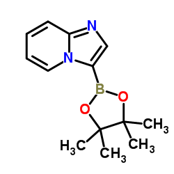 3-(4,4,5,5-tetramethyl-1,3,2-dioxaborolan-2-yl)imidazo[1,2-a]pyridine structure