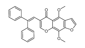 4,9-Dimethoxy-6-(2,2-diphenylvinyl)-5H-furo<3,2-g>-<1>benzopyran-5-on结构式
