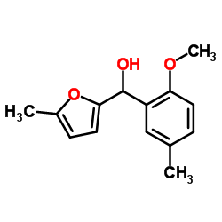 (2-Methoxy-5-methylphenyl)(5-methyl-2-furyl)methanol结构式