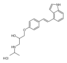 1-[4-[(E)-2-(1H-indol-4-yl)ethenyl]phenoxy]-3-(propan-2-ylamino)propan-2-ol,hydrochloride Structure