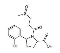 2-(2-hydroxyphenyl)-3-(3-methylsulfinylpropanoyl)-1,3-thiazolidine-4-carboxylic acid结构式