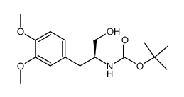 (S)-(-)-[2-(3,4-dimethoxyphenyl)-1-hydroxymethylethyl]carbamic acid tert-butyl ester Structure