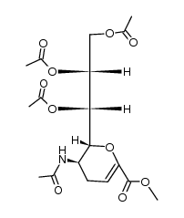 methyl (5-acetamido-7,8,9-tri-O-acetyl-2,6-anhydro-2,3,4,5-tetradeoxy-D-glycero-D-galacto-non-2-enpyranosyl)onate Structure